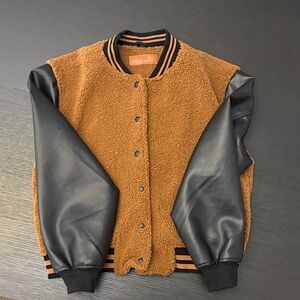Blank NYC Brown and Black Bomber Jacket